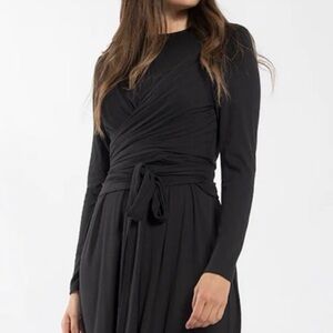 MONN Black Butter Wrap Top